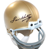 Lou Holtz Signed Notre Dame Fighting Irish VSR4 Replica Mini Helmet BAS 44195