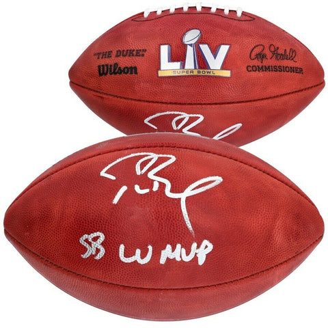 TOM BRADY Autographed "SB LV MVP" Authentic SB LV Official Football FANATICS