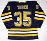 Marty Turco Michigan Wolverines Signed Jersey 3xInscribed (JSA COA) Stars Goalie