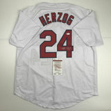 Autographed/Signed WHITEY HERZOG St. Louis White Baseball Jersey JSA COA Auto