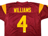 USC TROJANS MARIO WILLIAMS AUTOGRAPHED MAROON JERSEY BECKETT BAS WITNESS 207230