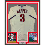 Framed Autographed/Signed Bryce Harper 33x42 Authentic Jersey Fanatics & MLB COA