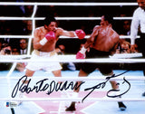 SUGAR RAY LEONARD & ROBERTO DURAN AUTOGRAPHED FRAMED 8X10 PHOTO BECKETT 200404