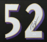 RAY LEWIS (Ravens black SKYLINE) Signed Autographed Framed Jersey JSA