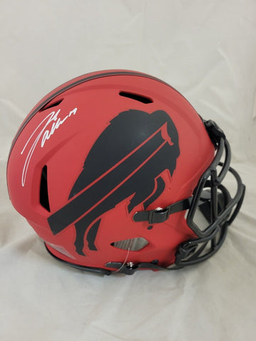 JOSH ALLEN SIGNED BUFFALO BILLS F/S RAVE SPEED AUTHENTIC HELMET BECKETT QR