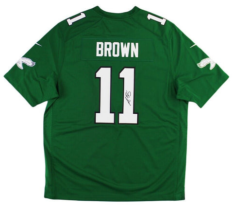 AJ Brown Signed Philadelphia Eagles Nike Game Kelly Green NFL Jersey