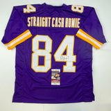 Autographed/Signed Randy Moss Straight Cash Homie Minnesota Jersey JSA COA