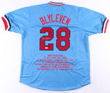 Bert Blyleven Signed Minnesota Twins Career Highlight Stat Jersey (JSA COA) HOF