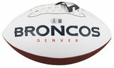 Broncos John Lynch Signed Rawlings White Panel Logo Football BAS Witnessed