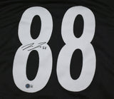 Pat Freiermuth Autographed Black Pro Style Jersey - Beckett W Hologram *Black