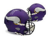 JJ McCarthy Autographed Minnesota Vikings Full Sized Replica Helmet Beckett COA