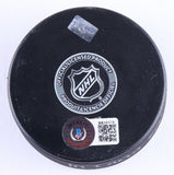 Rick Nash Signed New York Rangers Logo Hockey Puck (Beckett) #1 Pick 2002 Draft