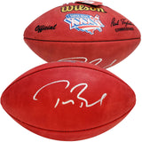 TOM BRADY AUTOGRAPHED SB XXXVI LEATHER FOOTBALL PATRIOTS FANATICS HOLO 205688