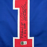 Framed Autographed/Signed Thomas Ian Nicholas 35x39 Chicago Blue Jersey BAS COA