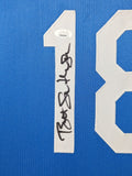 FRAMED KANSAS CITY ROYALS BRET SABERHAGEN AUTOGRAPHED SIGNED JERSEY JSA COA