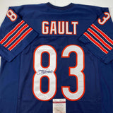 Autographed/Signed Willie Gault Chicago Blue Football Jersey JSA COA