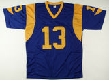 Kurt Warner Signed St. Louis Rams Jersey (JSA COA) Super Bowl XXXIV MVP Q,B.