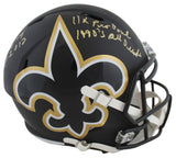 Saints Willie Roaf "3x Insc" Signed AMP Full Size Speed Rep Helmet BAS Witnessed