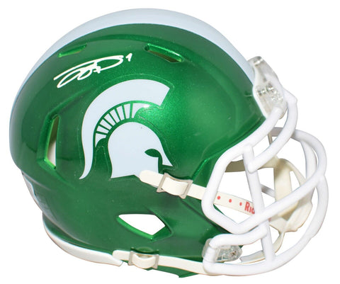 JAYDEN REED SIGNED MICHIGAN STATE SPARTANS FLASH SPEED MINI HELMET BECKETT