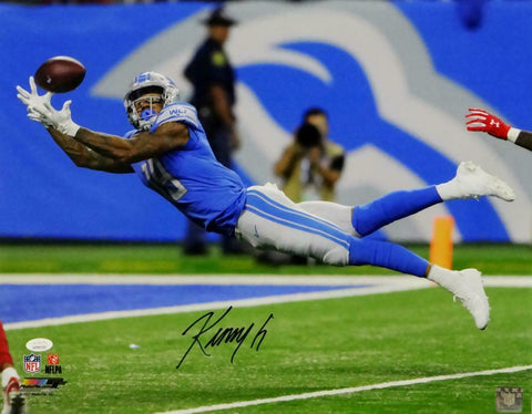 Kenny Golladay Autographed Detroit Lions 16x20 PF Diving Catch-JSA W Auth *Black