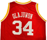 HOUSTON ROCKETS HAKEEM OLAJUWON AUTOGRAPHED RED JERSEY THE DREAM JSA 202338