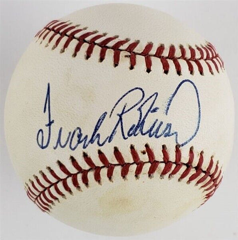 Frank Robinson (d. 2019) Signed AL Bobby Brown Baseball (JSA COA) Orioles & Reds