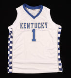 2021 Kentucky Wildcats Team Signed John Caliparii White Jersey (Beckett) 12 Sigs