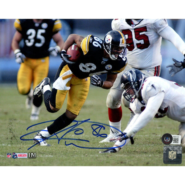 Hines Ward Autographed/Signed Pittsburgh Steelers 8x10 Photo Beckett 47691