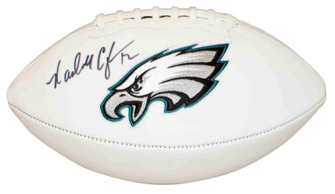 RANDALL CUNNINGHAM AUTOGRAPHED PHILADELPHIA EAGLES WHITE LOGO FOOTBALL BECKETT