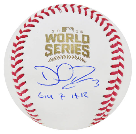 Cubs DAVID ROSS Signed Official 2016 World Series Baseball w/Gm 7 HR - SCHWARTZ