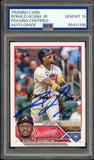 Ronald Acuna Jr. PSA 10 AUTO 2023 Topps #150 On Card GEM MINT AUTO