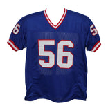 Lawrence Taylor Autographed/Signed Pro Style Blue XL Jersey Beckett 36320