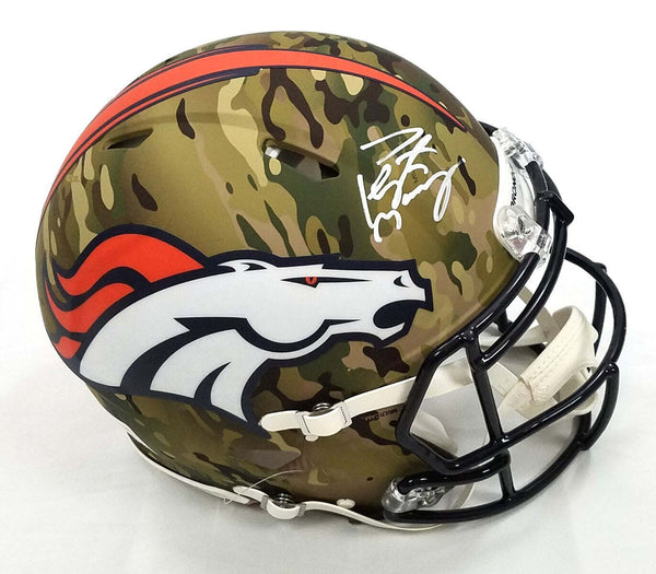 Peyton Manning Autographed Denver Broncos Camo Riddell Authentic Helmet Fanatics