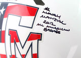 Johnny Manziel Signed A&M Stars & Stripes Authentic Helmet w/5 Insc - JSA W Auth