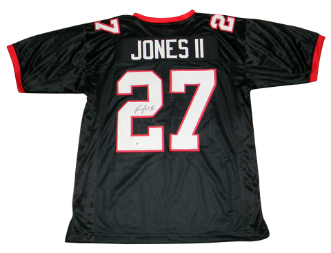 RONALD JONES II AUTOGRAPHED TAMPA BAY BUCS BUCCANEERS #27 BLACK JERSEY BECKETT