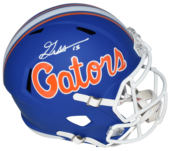 GRAHAM MERTZ AUTOGRAPHED FLORIDA GATORS BLUE FULL SIZE SPEED HELMET BECKETT