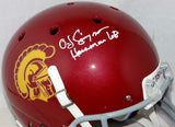 O. J. Simpson Signed USC Trojans F/S Schutt Helmet Heisman- JSA W Auth *White-F