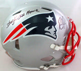 Randy Moss Autographed New England Patriots F/S Speed Authentic Helmet w/ Insc *