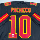 Autographed/Signed Isiah Pacheco Kansas City Black Football Jersey JSA COA