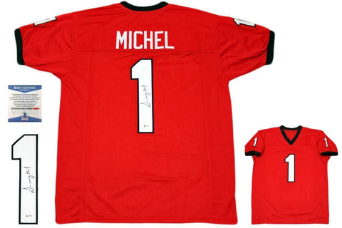 Sony Michel Autographed SIGNED Jersey - Red - Beckett Authentic