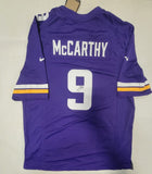 JJ MCCARTHY SIGNED MINNESOTA VIKINGS NIKE AUTHENTIC SCREENPRINT JERSEY BECKETT