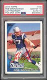 2010 Topps #148 Rob Gronkowski RC On Card Red Ink PSA 10/10 Auto GEM MINT