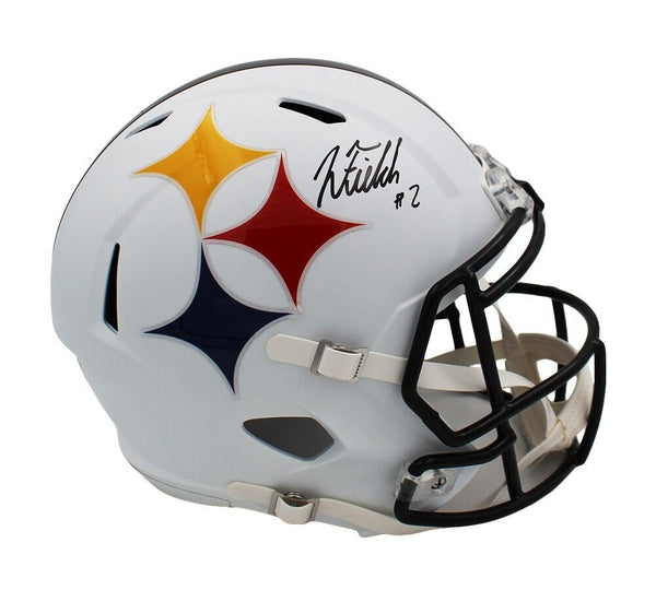 Justin Fields Signed Pittsburgh Steelers Speed Full Size AMP NFL Helmet