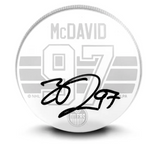 Connor McDavid Autographed Sand Carved Clear Crystal Hockey Puck UDA