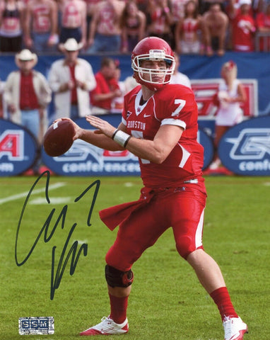 CASE KEENUM AUTOGRAPHED SIGNED HOUSTON COUGARS 8x10 PHOTO COA