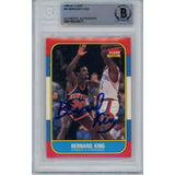 Bernard King Autographed/Signed 1986 Fleer 60 Trading Card Beckett 47017