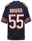 Lance Briggs (CHICAGO BEARS) Signed Navy Custom Jersey - (SCHWARTZ SPORTS COA)