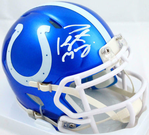 Peyton Manning Autographed Indianapolis Colts Flash Speed Mini Helmet-Fanatics