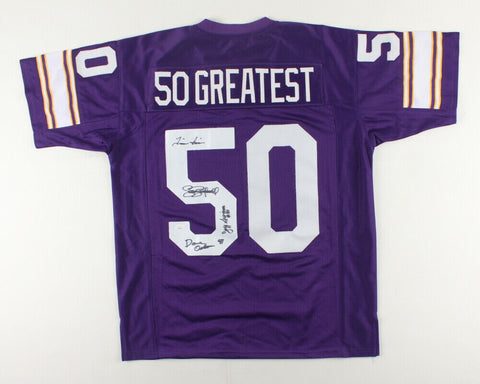 Minnesota Vikings Greatest Jersey Signed by 4 w Studwell, Irwin, Osborn, Siemon