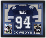 Demarcus Ware Signed Dallas Cowboys 35x43 Framed Jersey (Beckett) 9xPro Bowl L.B